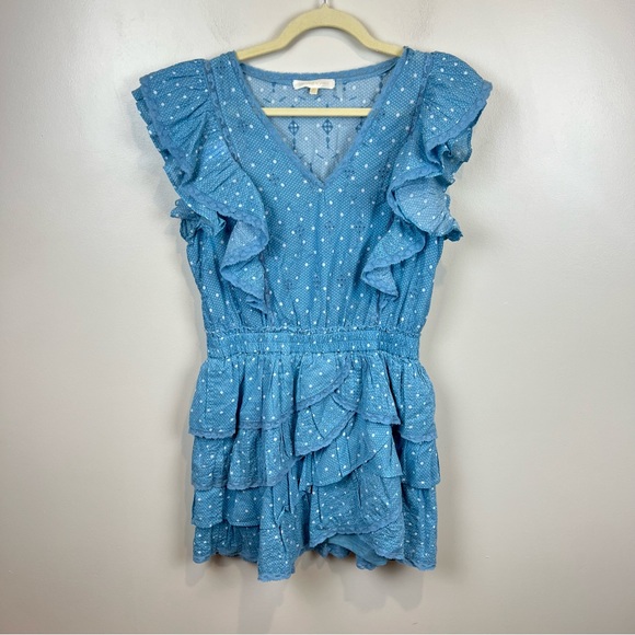 New LoveShackFancy Corelli Dress Blue Bonnet Size Medium - Picture 3 of 13